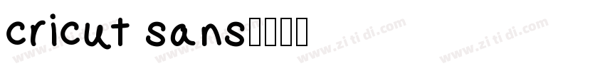 cricut sans字体转换